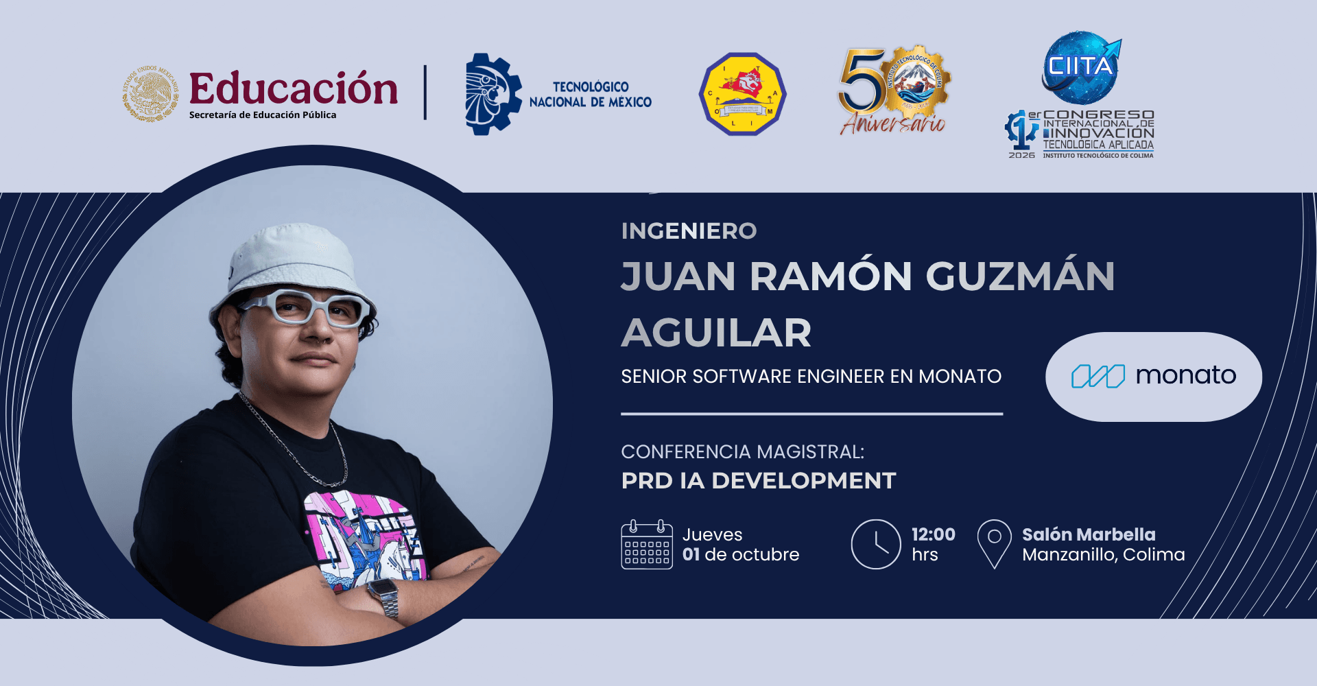 Banner de la conferencia 2, Jueves 1 de octubre
