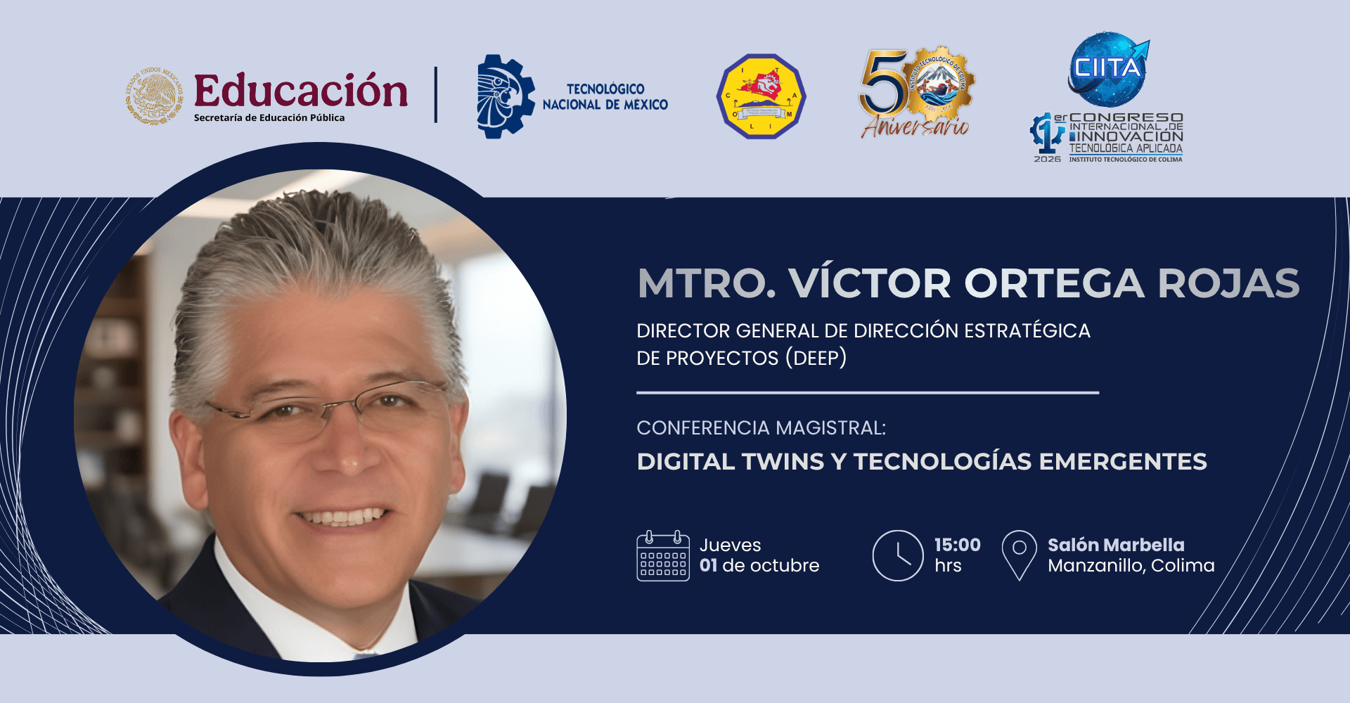 Banner de la conferencia 4, Jueves 1 de octubre