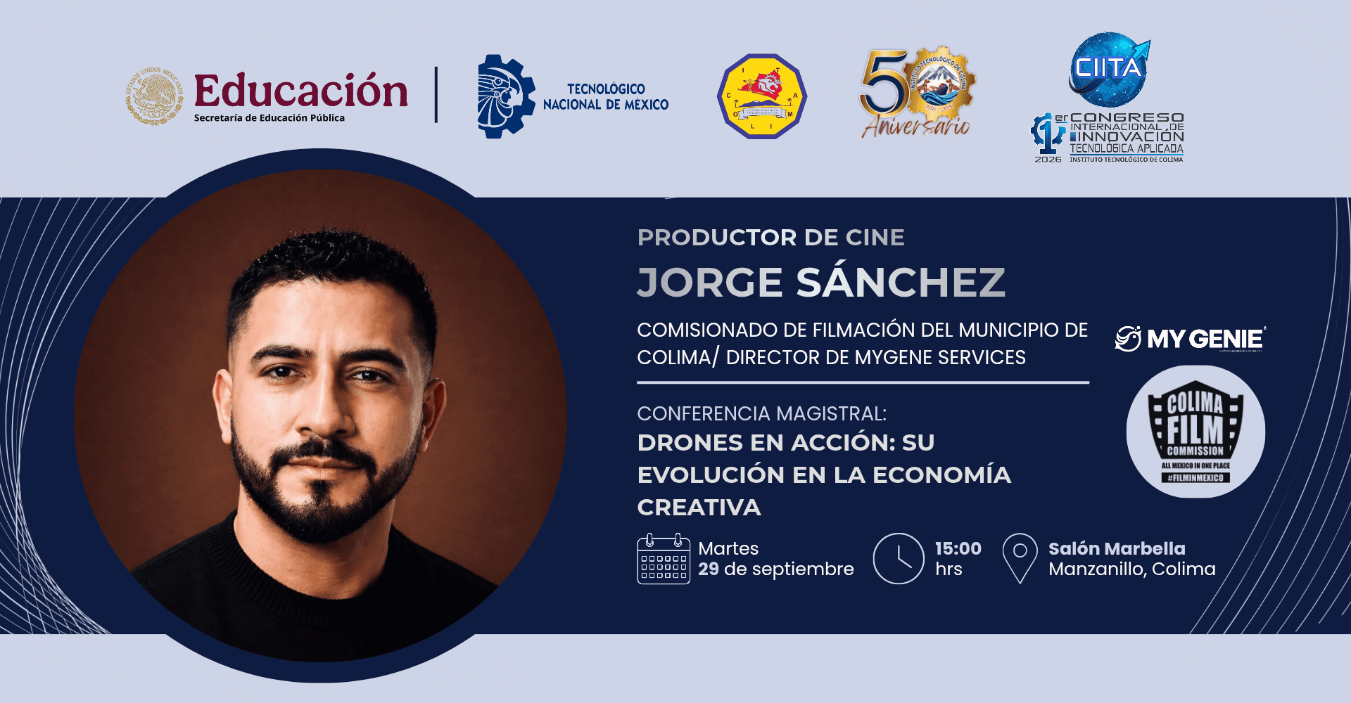 Banner de la conferencia 4, Martes 29 de septiembre