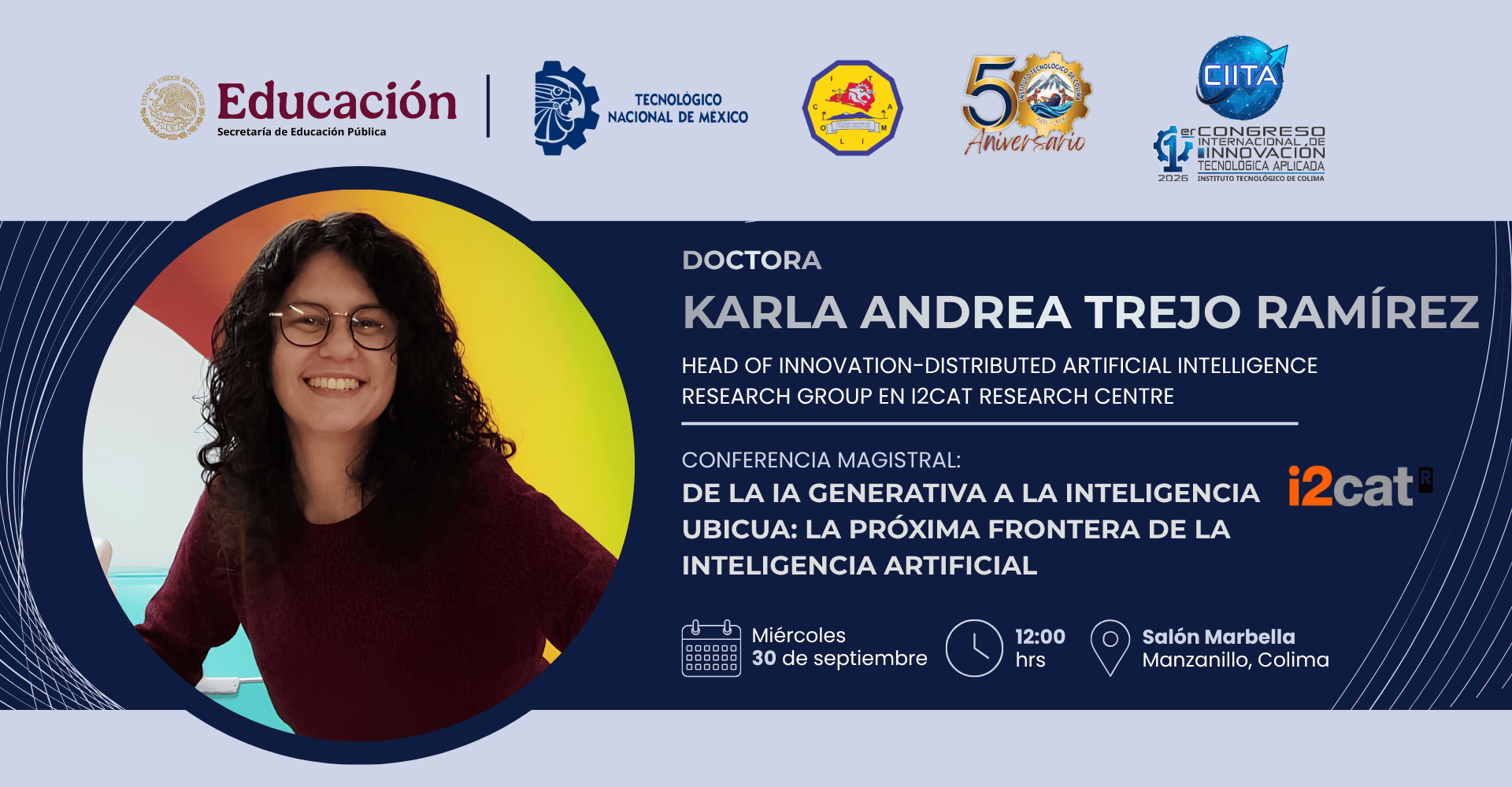 Banner de la conferencia 2, Miércoles 30 de septiembre