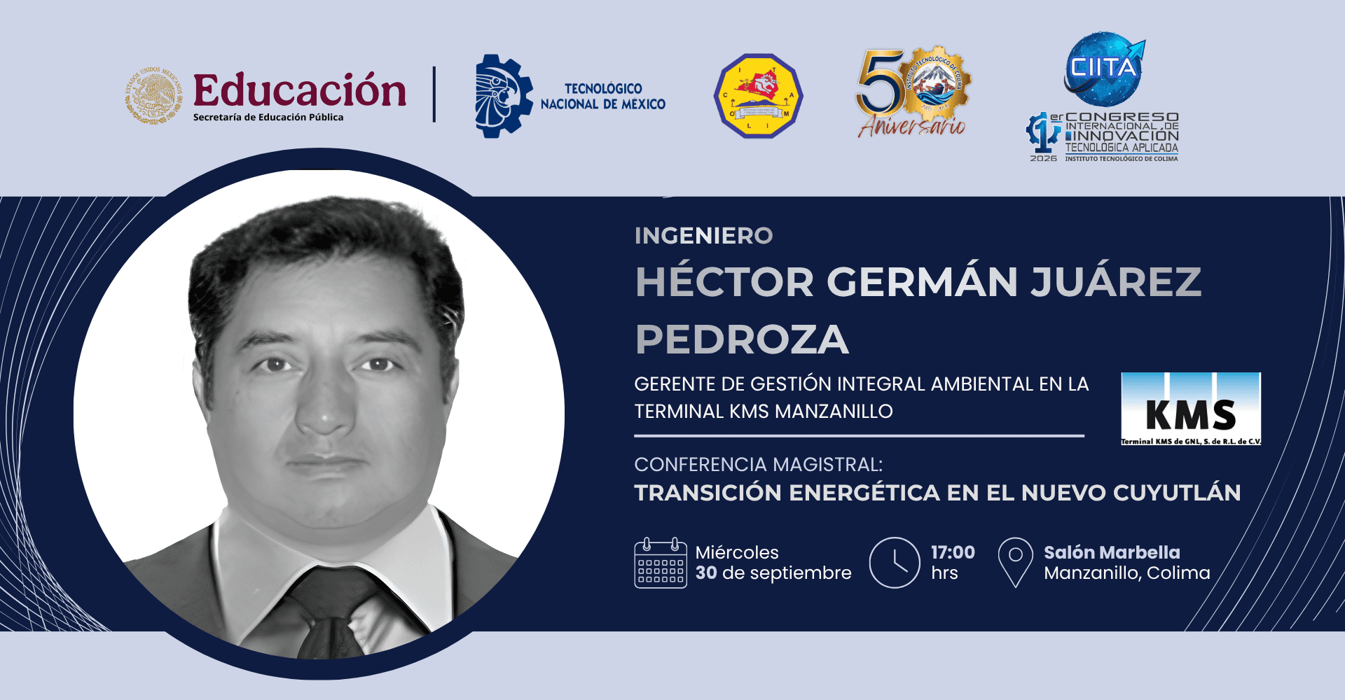 Banner de la conferencia 6, Miércoles 30 de septiembre